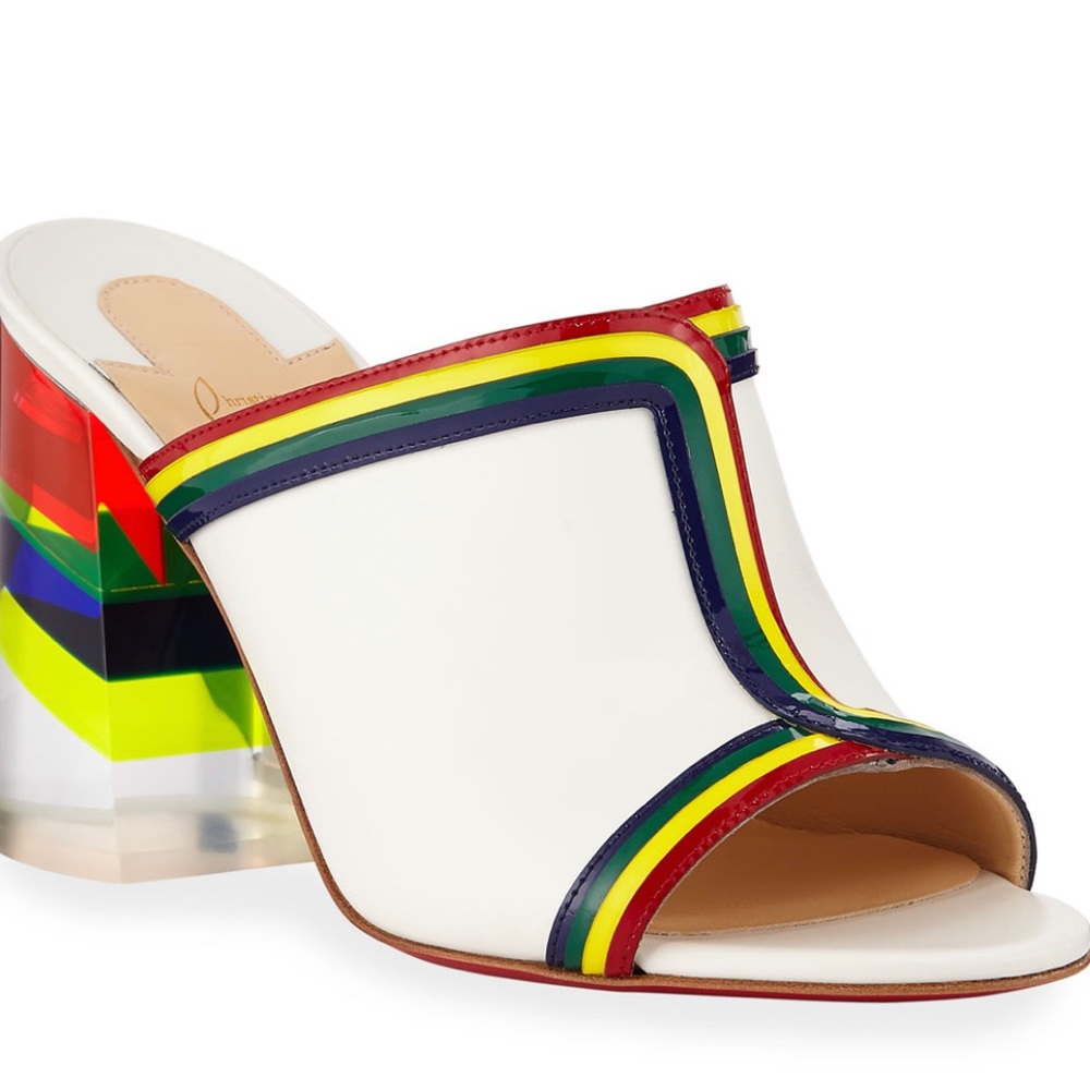 Christian louboutin ranimule colorful clear heel